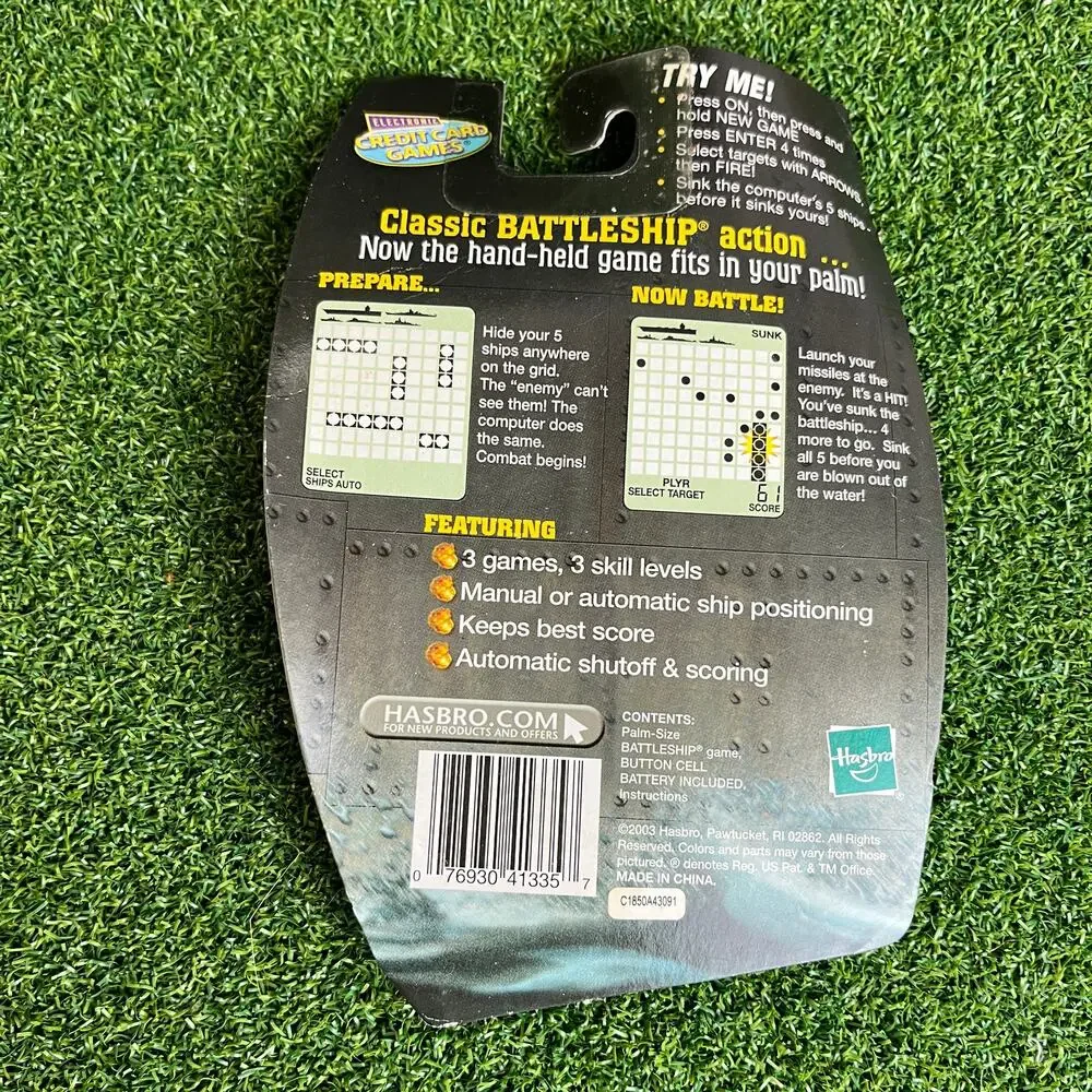 Battleship Palm Size Naval Combat Game Electronic Hand Held